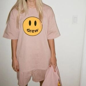 Drew House Pink Smiley Face T-Shirt Size S/M.